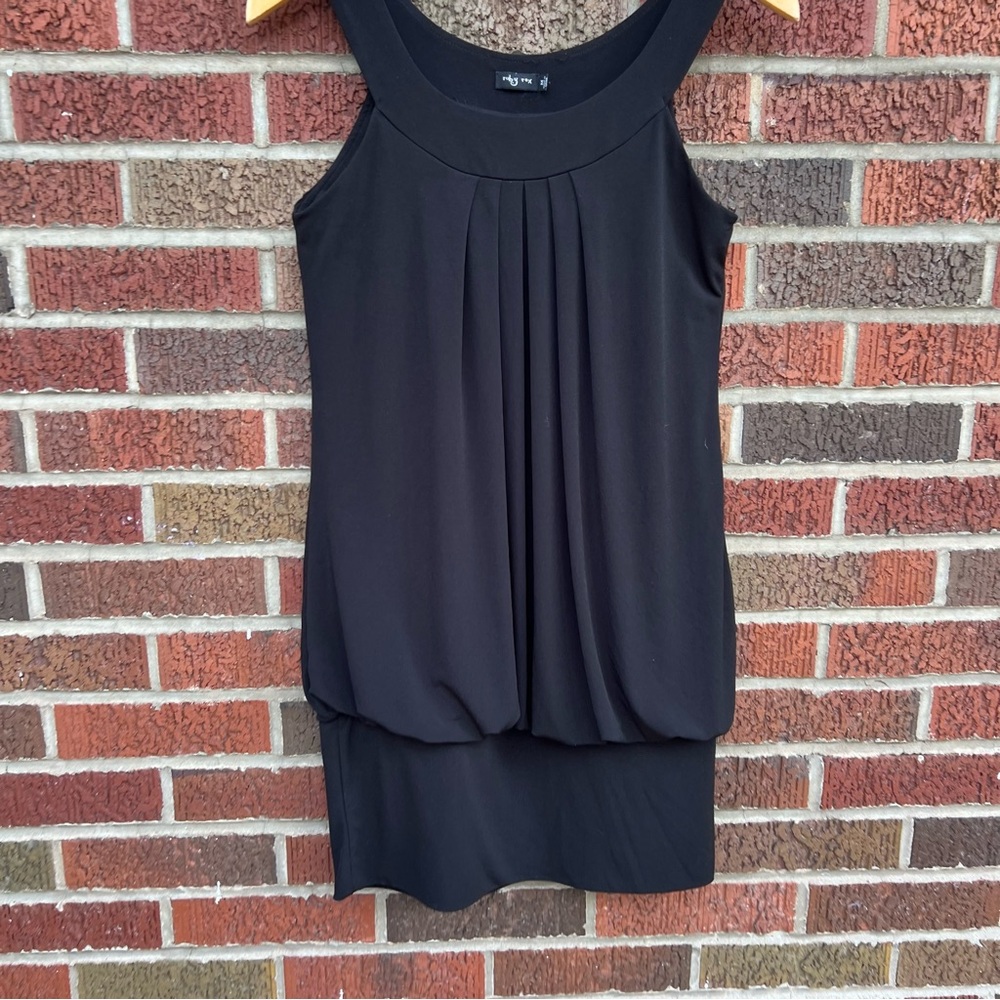 Ruby Rox Black Pleated Halter Strap Tunic Dress - image 2